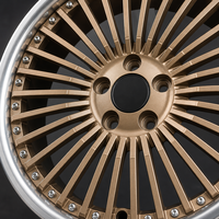 Nouvelle jante en alliage d'aluminium forgé 2 pièces 36 rayons Bronze mat Bord poli argenté Logo personnalisé 18-22 pouces