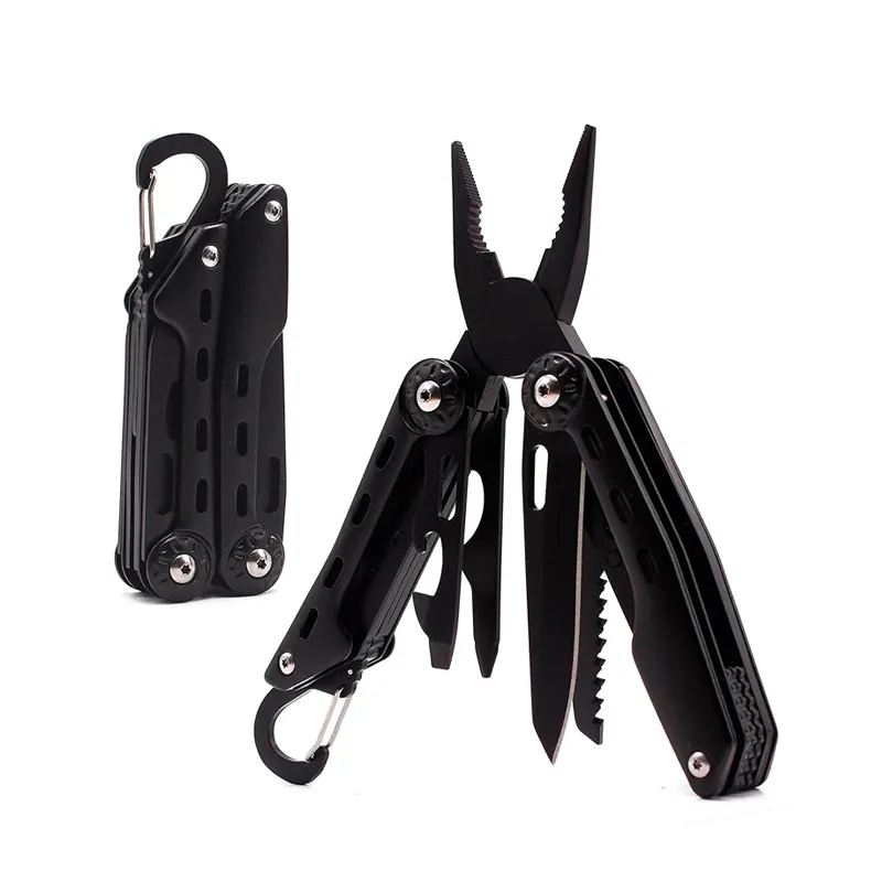 China manufacturer outdoor folding multi tool stainless steel multi purpose combination pliers with keychain