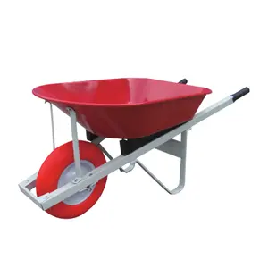 Heavy Duty xây dựng xe cút kít với tay cầm bằng gỗ vườn bánh xe Barrows xây dựng bánh xe barrow 80L 100L 110L