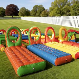 Accessoires amusants pour la journée sportive des enfants <span class=keywords><strong>et</strong></span> des adultes, parcours d'obstacles gonflable super grand pour les jeux d'aventure de team building en plein air - Product Image 4