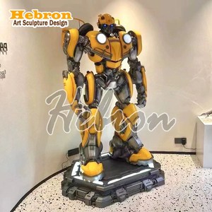 Statue en résine de Bumblebee <span class=keywords><strong>Marvel</strong></span> en gros, grande taille, avec éclairage LED, pour décoration de cinéma, parcs à thème et magasins, sculpture transformable - Product Image 3