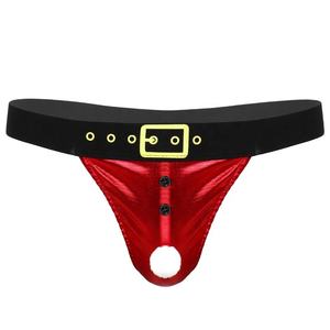 IEFiEL <span class=keywords><strong>Sexy</strong></span> Hommes Noël Santa G-String Costume Nouveauté String Slip - Product Image 1