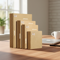 Carnet de composition personnalisé à couverture rigide en papier kraft, ligné, 38 feuilles, format A4/B5/A5/A6, pour l'école, les étudiants et les enfants