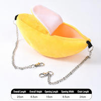 Hamac banane pour hamster, en peluche de coton, motif dessin animé, lit suspendu, abri chaud pour petit animal, cachette pour petaugeuse