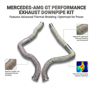 Tubo de Escape con Protección Térmica Vortex SS304 para Mercedes AMG GT GTS GTC GTR C190 4.0T M178 V8, Ajuste Directo - Product Image 1