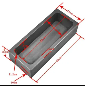 Bandeja de Grafito Artificial de Alta Pureza Sanhe <span class=keywords><strong>Ark</strong></span> SHYC-541 para Fundición Metalúrgica de Oro y Plata - Product Image 1