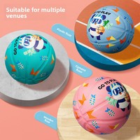 Ballon de basketball pour enfants n°5/n°4, revêtement en caoutchouc non toxique et écologique, pour garçons et filles, entraînement maternelle et primaire