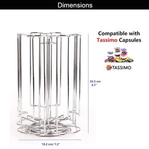 Support rotatif en métal pour 52 capsules de café <span class=keywords><strong>Tassimo</strong></span> – Organisateur de capsules de café <span class=keywords><strong>Tassimo</strong></span> - Product Image 6