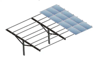 Structure de montage en acier revêtu de Zn-Al-Mg pour carport solaire, espace de stationnement solaire pour voitures