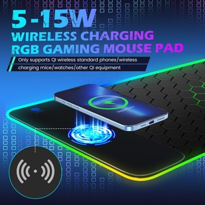 RGB Đệm Không Dây Sạc Chuột Pad Bề Mặt Cho Máy Tính Chơi Game Chuột Pad Gamer PC Phụ Kiện Chuột Chơi Game Pad Cho Văn Phòng - Product Image 3