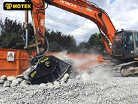 MOTEK Concasseur de roche portable à godet |   Machinerie de construction mobile certifiée CE ISO, haute durabilité pour excavatrices de 6 à 50 tonnes