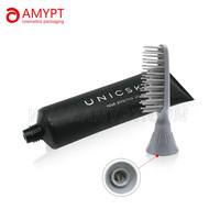 Vente en gros Squeeze tube en plastique emballage de teinture capillaire tube de couleur de barbe avec peigne brosse