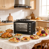 Four à convection professionnel au design moderne, 45L, aluminium, 2000W, four de cuisine encastrable pour boulangerie, pain, gâteau, pizza
