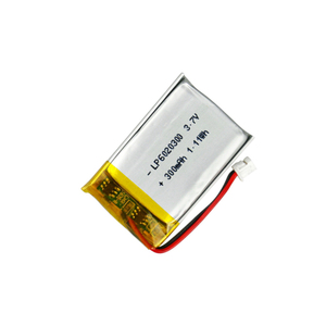 Bateria recarregável do lítio do polímero 602030 <span class=keywords><strong>3</strong></span>.7V 300mAh 1.11Wh Lipo Li-ion Battery - Product Image 4