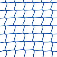 Filet de sécurité sans nœuds en PP monocouche de couleur bleue personnalisée avec corde élastique, filet anti-chute à mailles carrées pour la construction