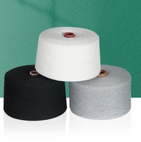 Fil mélangé OE en coton recyclé et polyester, cardé à extrémité ouverte, à faible uniformité, teint en mélange, écologique, 30 couleurs, antibactérien pour