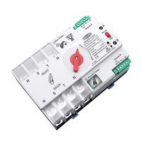 TOMZN Commutateur de transfert automatique sans fil 4P ATS 433 MHz avec télécommande, sélecteur électrique double alimentation pour une alimentation ininterrompue