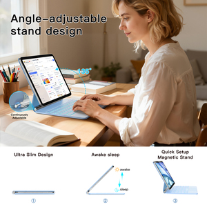 แป้นพิมพ์ทัชแพดอัจฉริยะใหม่คีย์บอร์ดมหัศจรรย์สำหรับ <span class=keywords><strong>iPad</strong></span> Air 11นิ้ว <span class=keywords><strong>iPad</strong></span> <span class=keywords><strong>Pro</strong></span> <span class=keywords><strong>iPad</strong></span> 11นิ้ว USB-C ไร้สาย10.9นิ้วติดตั้งง่ายแม่เหล็ก - Product Image 6