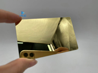 Tarjetas de metal de acero inoxidable para miembros, tarjetas de metal para negocios con código QR dorado y negro