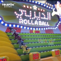 Jeux de carnaval de course Roll-A-Ball à grande vitesse Tolefun 8 joueurs parc de loisirs fin de la jetée à pièces pour les événements de fête foraine