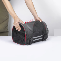 Sac de queue de moto extensible 25L OEM Bagages de voyage avec 4 sangles, Sissy Bar et rangement pour casque