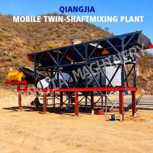 Werkseitige tragbare automatische Misch station Kunden spezifische mobile Beton mischa nlage SPS-Steuerungs system Elektrische Energie - Product Image 2