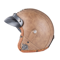 Doolrng — casque de moto en cuir, Vintage, quatre saisons, personnalité, 555, vente en gros, nouveauté 3/4