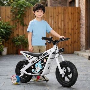 <span class=keywords><strong>Moto</strong></span> électrique pour enfants avec roues d'apprentissage LED, démarrage à clé, autocollants de dessins animés, phare, conduite sécurisée, cadeau, <span class=keywords><strong>moto</strong></span> tout-terrain électrique pour enfants - Product Image 1