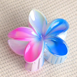 BPhne جديد رائج البيع إكسسوارات شعر للنساء والفتيات Plumeria ABS هاواي حساسة التدرج لون زهرة مقاطع - Product Image 6