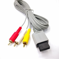 Câble AV composite 3 RCA plaqué or 480P de 1,8 m pour console de jeu, audio et vidéo