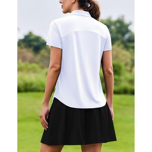 FOXA Womens Golf Shirt Short Sleeve 1/4 <b>Zip</b> Collared Quick Dry Athletic <b>Polo</b> For Tennis Pickleball - Product Image 3