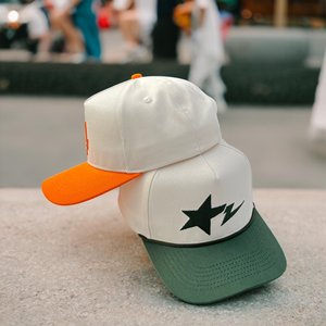 Casquette de baseball sportive bicolore à 5 panneaux avec visière incurvée, broderie personnalisée du logo pour hommes et femmes, vente en gros - Product Image 6