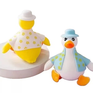 Pato de Silicona Antiestrés, Relleno de Harina, Educativo, Portátil, Juguete de Broma, Disfraz de Pato Amarillo Lindo - Product Image 4