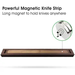 Portacoltelli magnetico a parete in legno, striscia di bambù per coltelli per cucina, Amazon 2022