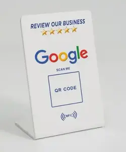 13.56Mhz NFC Chip Google Review Carte RFID Examen personnalisé de la carte de médias sociaux NFC sur Google