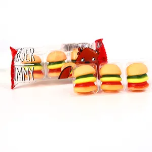 Mini hamburguesa HALAL, gomitas de goma, hamburguesa dulce, fábrica