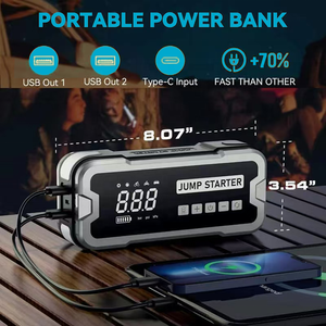 Khẩn cấp công cụ thay thế pin di động Jumper <span class=keywords><strong>Starter</strong></span> Kit Máy nén khí lốp Inflator nhảy khởi động với máy bơm không khí - Product Image 4