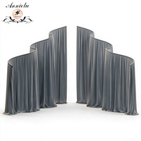 Support de rideau ANNIELU de luxe en spandex robuste en forme de S, pour rideau ondulé irrégulier, décoration de scène de mariage, événement, fête