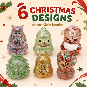 Cute Christmas Squishy Surprise <b>Blind</b> Box Soft Glitter Squeeze Toy Sensory Stress Relief Fidget Toy Holiday Party Gift - Product Image 2