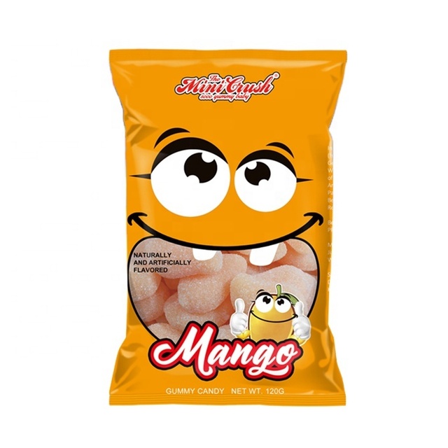 Free Sample Mango Shape Candy Soft Jelly Candy Mango Flavor Fruit Gummy Candy