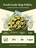Pellets de houblon de qualité alimentaire, riches en huile de houblon, acide alpha stable, matière première naturelle pour la production de bière artisanale
