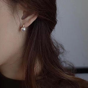 Accessoires en argent S925 pour perles DIY, support vide avec perles rondes de 7 à 13 mm, bijoux en argent simples, boucle d'oreille pour boucles d'oreilles 22119 - Product Image 3