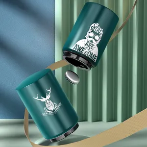 Kreatives neues Design magnetischer Edelstahl Bierflaschenöffner zum Drücken nach unten automatischer Bierflaschenöffner
