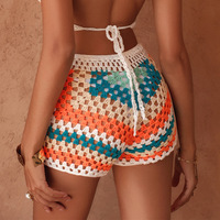TW 2025 Maillots de bain bikini personnalisés Vêtements de plage sexy Vêtements de plage Vente en gros Vêtements de plage patchwork Crochet Ensemble deux pièces Vêtements de plage avec short