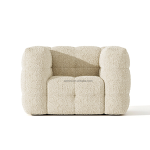 AOMISI <span class=keywords><strong>CASA</strong></span> Chaise de salon nordique Teddy Canapé monoplace de luxe en tissu de laine Fauteuils de salon d'appoint <span class=keywords><strong>Fauteuil</strong></span> paresseux - Product Image 2
