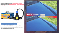 Nouveau Kit de Réparation de Carrosserie Automobile 110V/220V en Gros, Machine Approuvée CE avec Outils de Chauffage par Induction Magnétique et Lampe en Aluminium