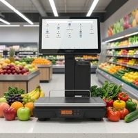 Système de point de vente tactile tout-en-un LongFly à double écran, balance intelligente Android avec IA, balance de pesage OIML à vendre, SDK API fourni