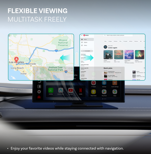 Navigateur GPS sans fil Apple CarPlay Android Auto, écran tactile 11,4 pouces, caméra arrière, cartes mondiales, garantie 1 an, portable - Product Image 2