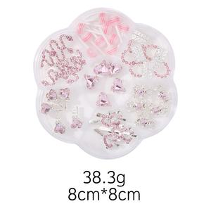 Nouveau 3D dessin animé été alliage Nail Art bijoux <span class=keywords><strong>rouge</strong></span> K9 strass <span class=keywords><strong>manucure</strong></span> charme coeur arc coupe papillon cristal résine bricolage plastique - Product Image 6