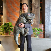 Marionnette de dinosaure réaliste en métal pour les petites mains – Utilisation intérieure/extérieure pour centres commerciaux et parcs d'aventure